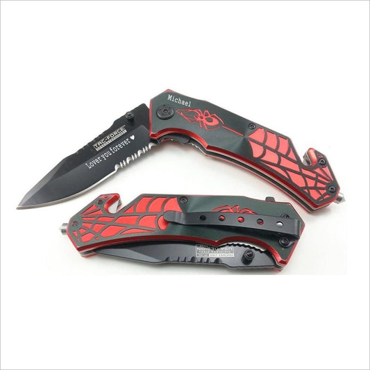 Spider man personalized pocket knife